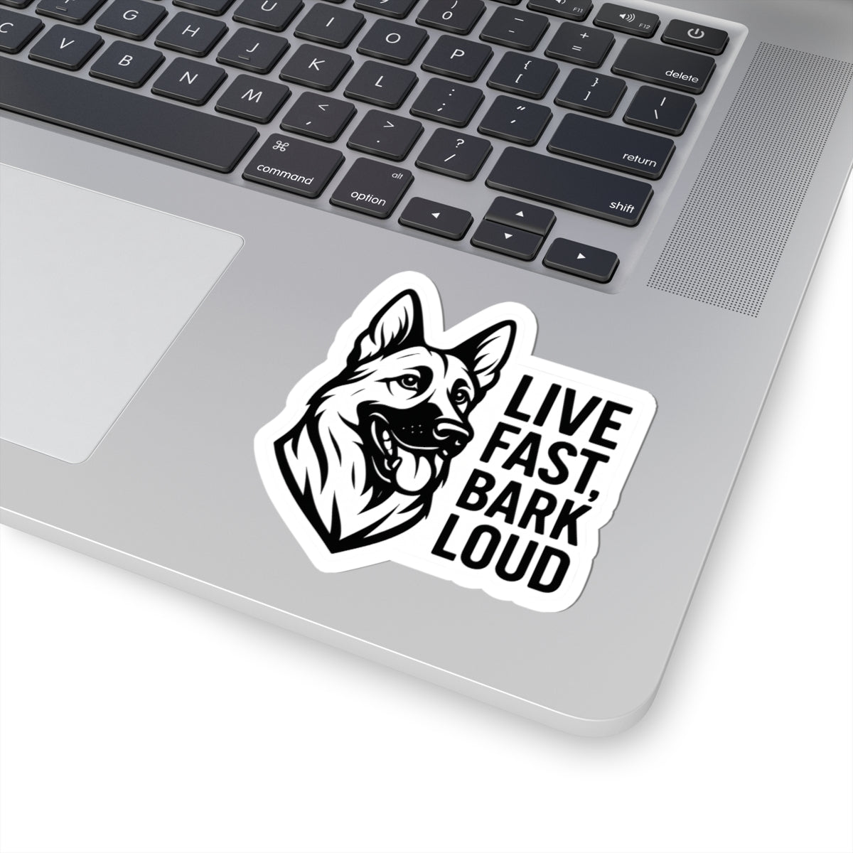 German Shepherd Stickers - Live Fast Bark Loud, Dog Lover Sticker, Pet Owner Gift, Decal