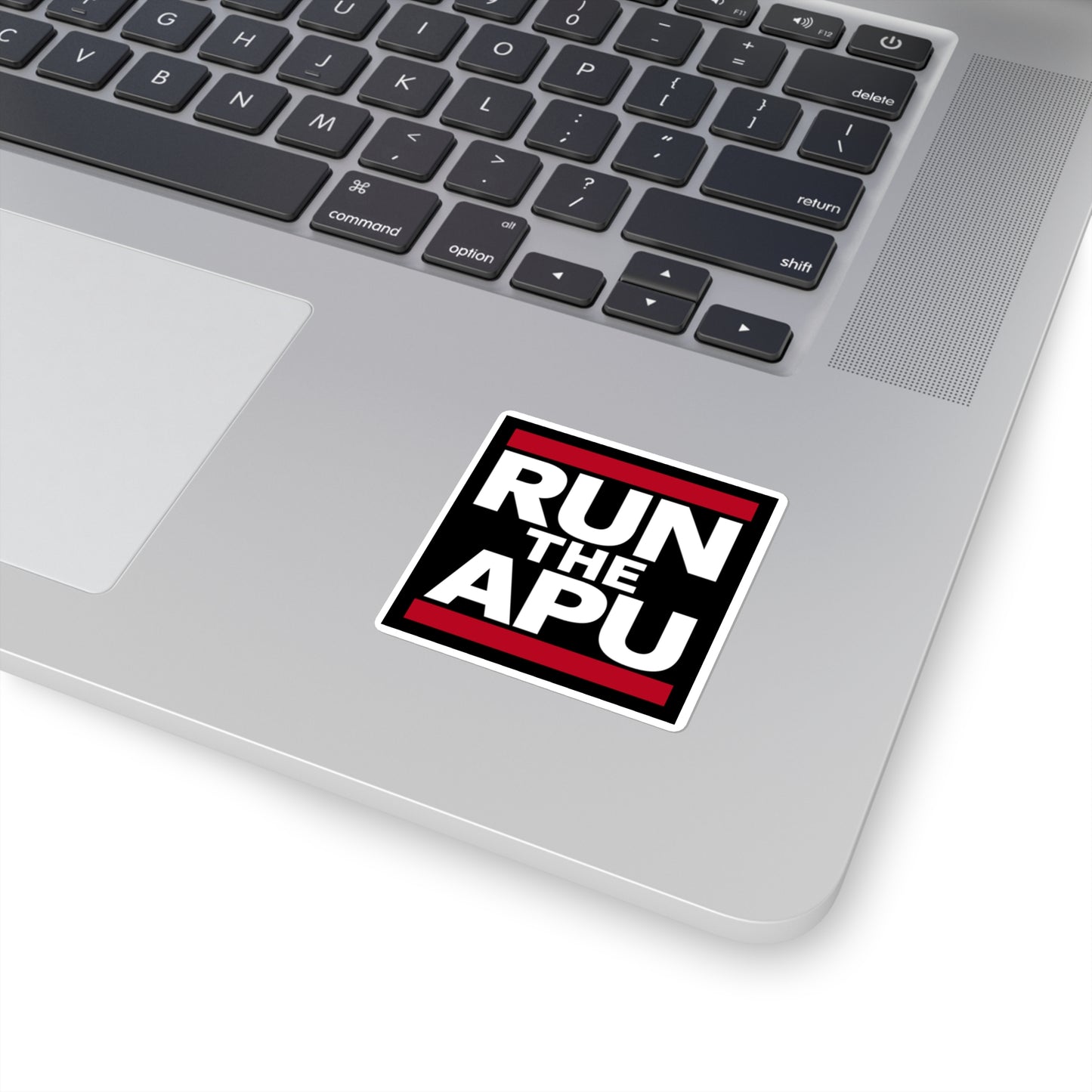 Run the APU Square Stickers, Laptop Decals, Motivational Stickers, Custom Stickers, Sports Decor