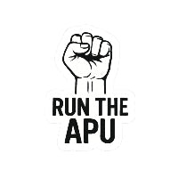Empowering Kiss-Cut Stickers - Run The APU, Motivational Decor for Laptops, Water Bottles, Journals, Ideal for Activists & Creators
