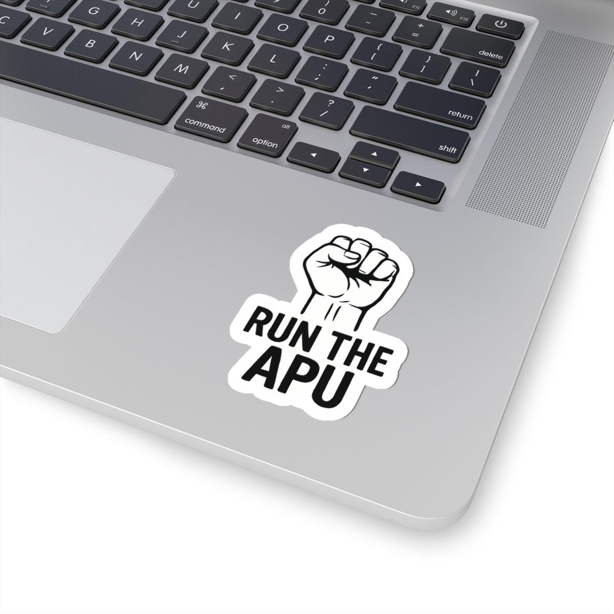 Empowering Kiss-Cut Stickers - Run The APU, Motivational Decor for Laptops, Water Bottles, Journals, Ideal for Activists & Creators