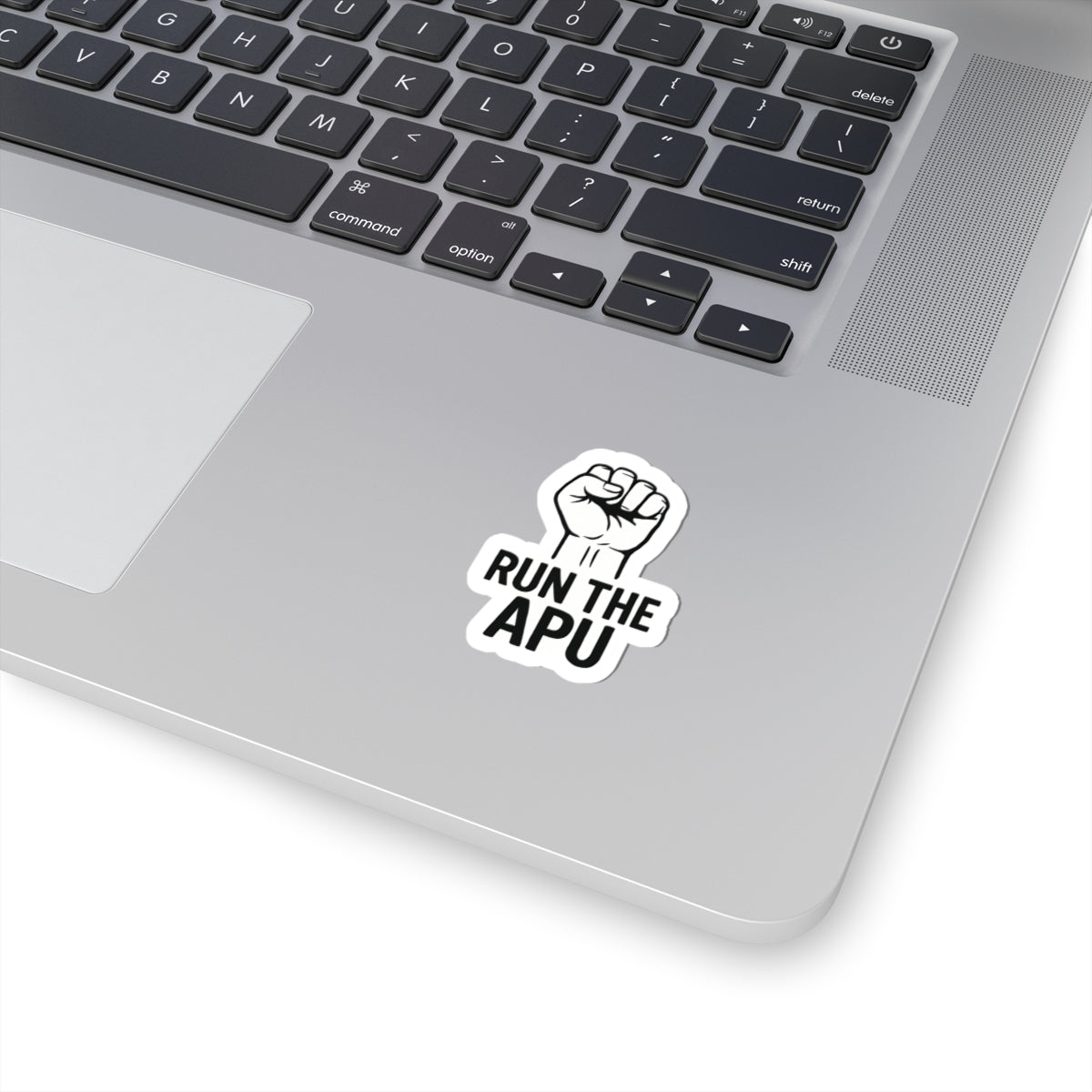 Empowering Kiss-Cut Stickers - Run The APU, Motivational Decor for Laptops, Water Bottles, Journals, Ideal for Activists & Creators
